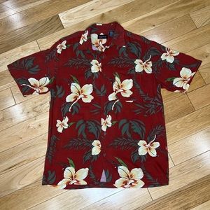 Vintage Ocean Pacific Hawaiian Button Down Shirt Size Mens Small